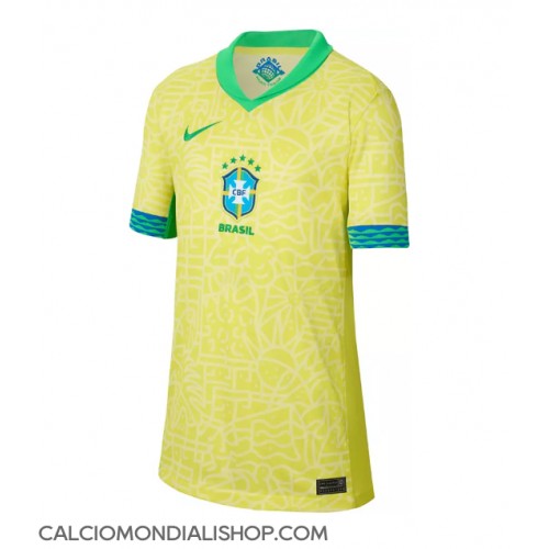 Maglie da calcio Brasile Prima Maglia Femminile Copa America 2024 Manica Corta